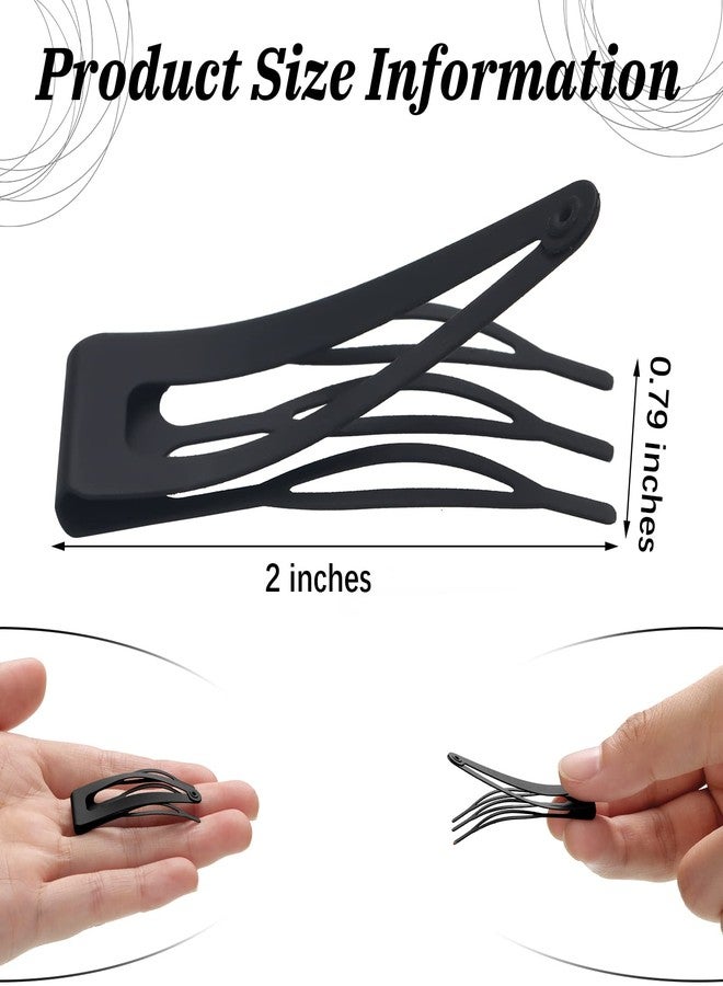 Geosar 40 Pieces Snap Hair Clips Grip Hair Metal Barrettes for Women Snap Double Clip Pins Accessories for Women Making Salon(Black, Dark Brown, Beige, Cream) - Image 2